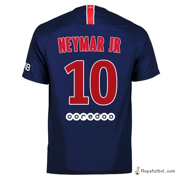 Camiseta Paris Saint Germain Replica Primera Ropa Neymar JR 2018/19 Azul